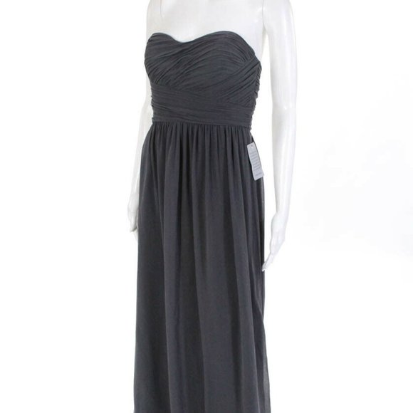 Donna Morgan Strapless Sweethear Chiffon Gown - Picture 2 of 8